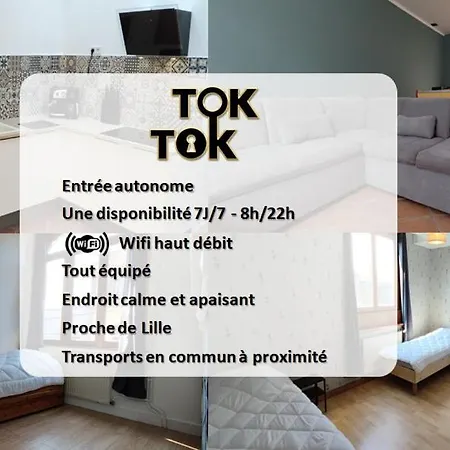 Tok Tok Maison Proche Toutes Commodités Lille Сasa de vacaciones Ronchin